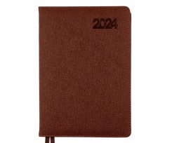 Щоденник датований Leo Planner Escalada 2024 А5 368 сторінок коричневий (252442)