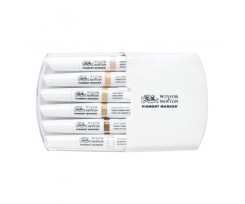 Набір з 6-ти маркерів Winsor&Newton Pigment Marker 1 мм асорті (0290045)