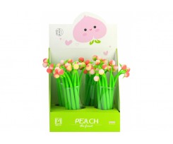 Ручка шариковая Maxi Peach гелевая синяя ассорти (Z19136)