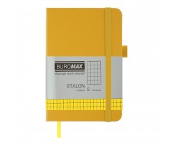 Книга записна Buromax Etalon 95x140 мм 96 аркушів клітинка жовта (BM.296160-08)
