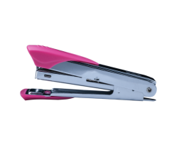Степлер Buromax скоби №10 до 12 аркушів металевий рожевий (BM.4153-10)
