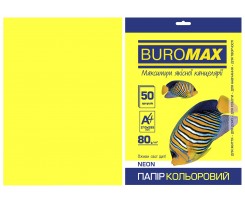 Бумага цветная Buromax Neon А4 50 листов желтый (BM.2721550-08)
