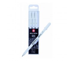 Набір гелевих ручок Sakura BASIC REAL WHITES біла 3 шт (POXPGBWH3)