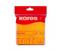 Блок для заметок Kores с клейким слоем 75х75 мм 100 листов красный (K47074)