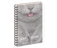Зошит для записів YES Pets Club А4 144 аркуша клітинка сірий (681653)