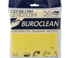 Серветки Buroclean 15х15 см 5 штук сині (10200113)