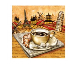 Декупажные салфетки МАКИ Сoffe break 33x33 см 18.5 г / м2 20 шт (SLOG020101)