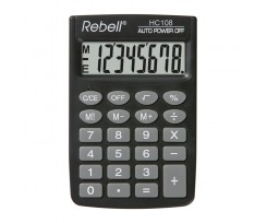 Карманный калькулятор Rebell 88x58x8 мм 8 разрядный (HC-108)