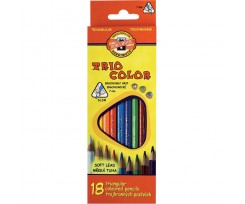 Олівці кольоровi Koh-I-Noor Triocolor 3.3 мм 18 штук асорті (3133)