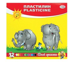 Пластилін Гамма Юний художник+стек 168 г 12 кольорів (280045)