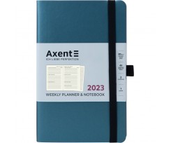 Щотижневик Axent Partner Soft 125x195 мм 96 аркушів синій металік (8506-23-14-A)
