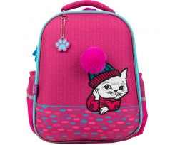Рюкзак напівкаркасний GoPack Education Cute cat 38x28x13 см 15 л рожевий (GO21-165M-2)