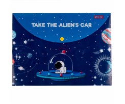 Папка-конверт 1 Вересня Space А4 на кнопці синя (492163)