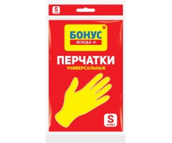 Перчатки Бонус универсальные резиновые S желтый (bn.84800)
