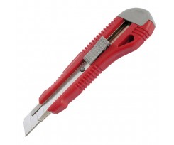 Нож канцелярский Axent металлическая направляющие 18 мм авто-фиксатор красный (6602-a)