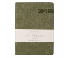 Щоденник датований Leo Planner Boss 2024 А5 368 сторінок хакі (252419)