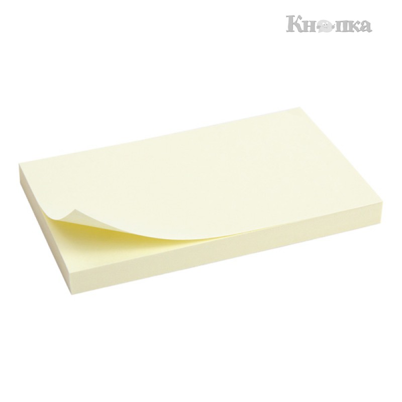 Блок паперу Axent з клейким шаром 75x125 мм 100 аркушів жовтий (2316-01-A)