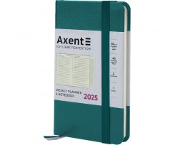 Щотижневик датований 2025 Axent Pocket Strong 90x150 мм 192 сторінки малахітовий (8508-25-31-A)