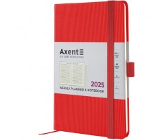 Щотижневик 2025 Axent Partner Lines 125x195 мм 192 сторінки яскраво червоний (8515-25-54-A)