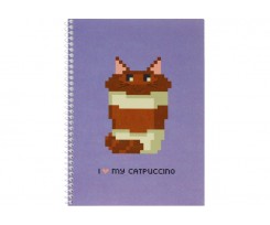 Блокнот Cool For School Pixel Catpuccino А5 60 аркушів клітинка асортi (CF21213-07)