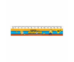 Линейка Yes Minions 15 см прозрачная (370644)