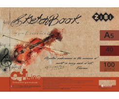 Скетчбук Zibi ART Line А5 40 аркушів нелінований червоний (ZB.1490)