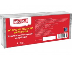Пластилін скульптурний Maxi 800 г білий (MX60253-02)