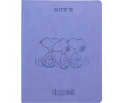 Щоденник шкільний Kite Peanuts Snoopy м'яка обкладинка PU (SN23-283)