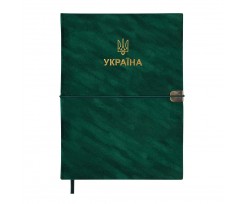 Дневник датированный 2026 Buromax Patriot Velour А5 336 страниц зеленый (BM.21133-04)