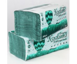 Полотенца бумажные макулатурные Кохавинка V-образные 23х25 см 200 листов зелени (kx.50071)
