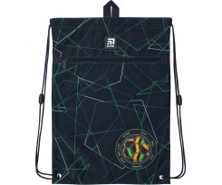 Сумка для обуви Kite Football, с карманом, 46x33 см, полиэстер, темно-синий (K20-601M-12)