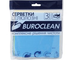 Салфетки Buroclean влагопоглощающие 15.5х15.5 см 3 штук ассорти (10200112)