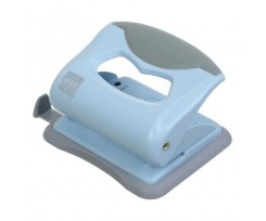 Дырокол пластиковый Buromax Pastel до 20 листов 125х95х65 мм голубой (BM.4020-14)