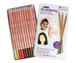 Набір акварельних олівців Derwent Academy Watercolour 12 кольорів 3.5 мм (2300386)