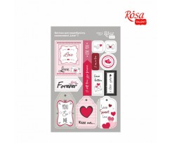 Висікання для скрапбукінгу ROSA TALENT самоклеючі Love 1 картон 128х200 мм