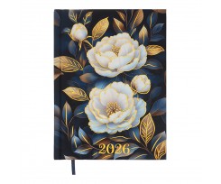 Дневник датированный 2026 г. Buromax Fattore A5 336 страниц темно-синий (BM.2139-03)