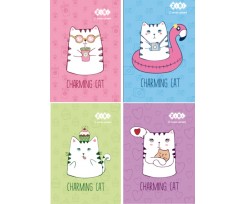 Блокнот Zibi Charming Cat А6 40 листов клетка ассорти (ZB.12140)