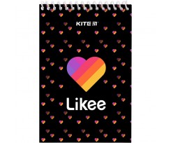 Блокнот на спирали Kite Likee А6 48 листов нелинированный (LK22-196)