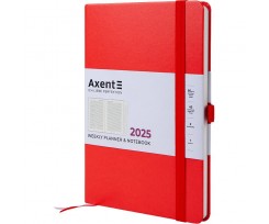 Щотижневик датований 2025 Axent Prime Strong А5 192 сторінки червоний (8507-25-05-A)