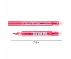 Маркер акварельний Santi Glitter Brush пензель ніжно-рожевий (390752)