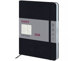 Дневник датированный 2026 Axent Grand Lines 195*255 мм 336 страниц черный (8831-26-01-A)
