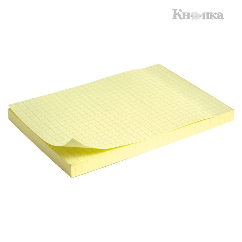 Блок паперу Axent Delta з клейким шаром 100x150 мм 100 аркушів клітинка жовтий (D3330-02)