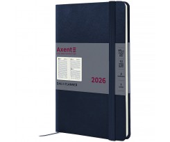 Дневник датированный 2026 Axent Partner Strong 145*210 мм 336 страниц синий (8819-26-02-A)