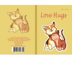 Блокнот DomArt Love Hugs В6 80 аркушів клітинка жовтий (D16309)