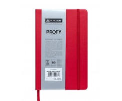 Блокнот деловой Buromax Profy 125x195 мм 80аркушив ячейка искусственная кожа красный (BM.29912102-05)