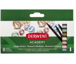 Маркеры Derwent Academy Metallic Markers 2 мм 8 штук ассорти (98212)