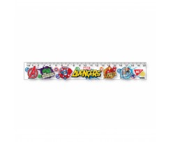 Линейка Yes Marvel.Avengers 20 см прозрачная (370624)