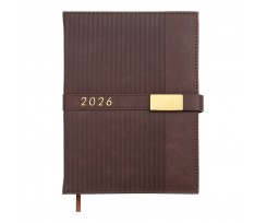 Дневник датированный 2026 Buromax Leroy A5 336 страниц коричневый (BM.21145-25)