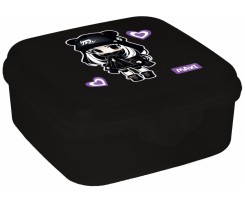 Ланч-бокс Maxi 850 мл 14х14х6 см черный (MX98122)