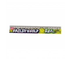 Лінійка Yes Smiley World Pattern 20 см прозора (370501)